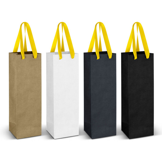 Wine Ribbon Handle Bag Yellow